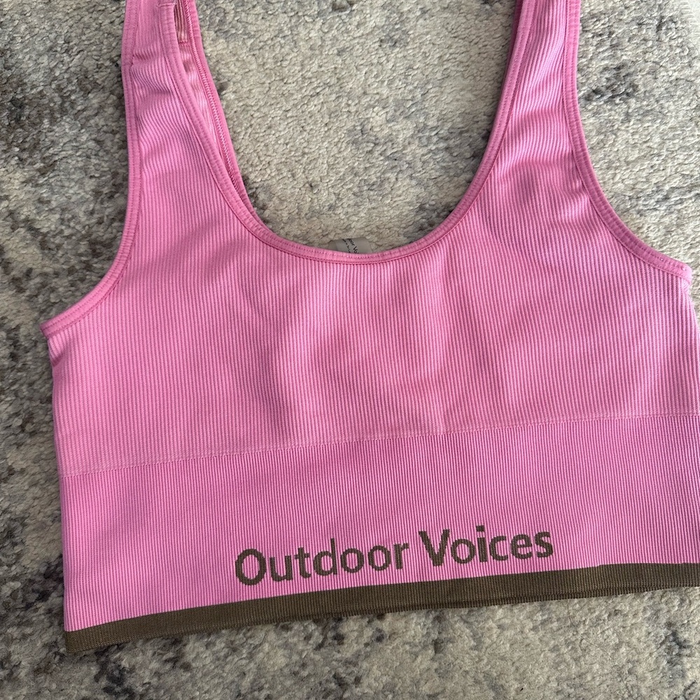 Outdoor Voices Pink Sports Bra